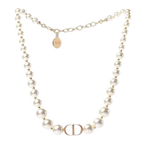 dior necklsce|christian dior perlenkette.